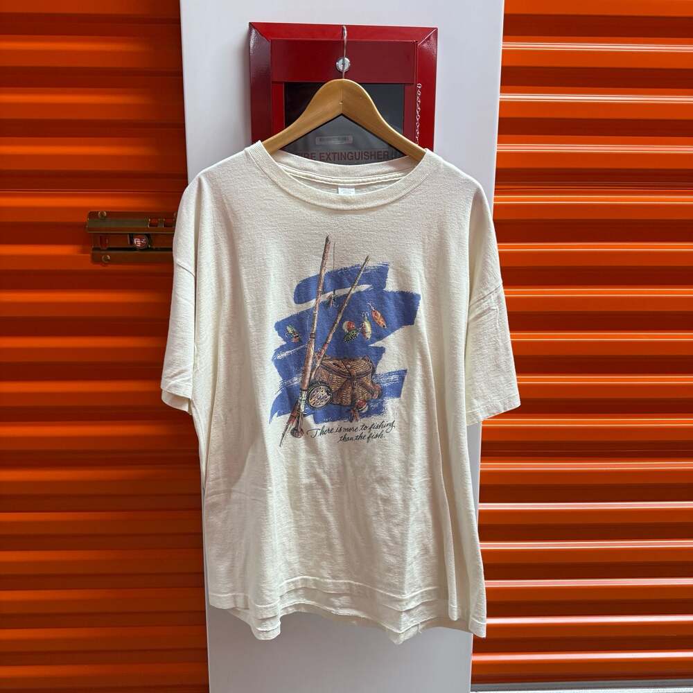 Vintage 90s Fishing Graphic T-Shirt "There is more to fishing than the fish"
